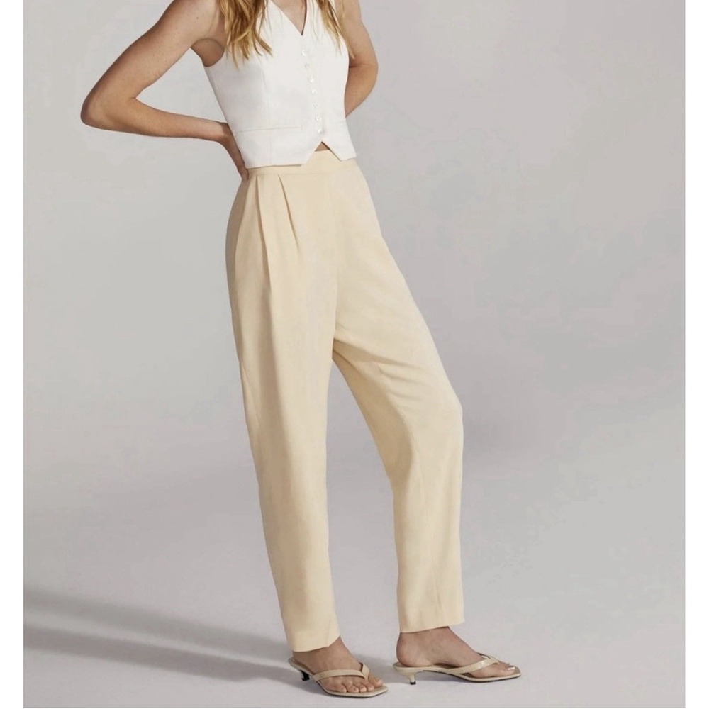Favorite Daughter Georgia Trouser Pants Size 10 Buttercream Color
